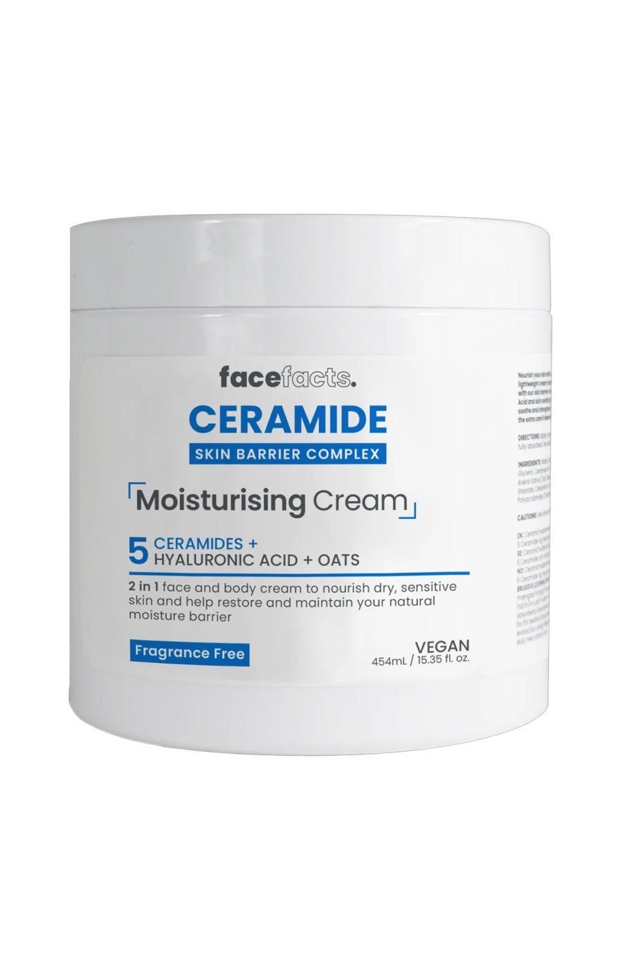 Crème hydratante - Céramide - Peaux sèches - Corps - 454 ml