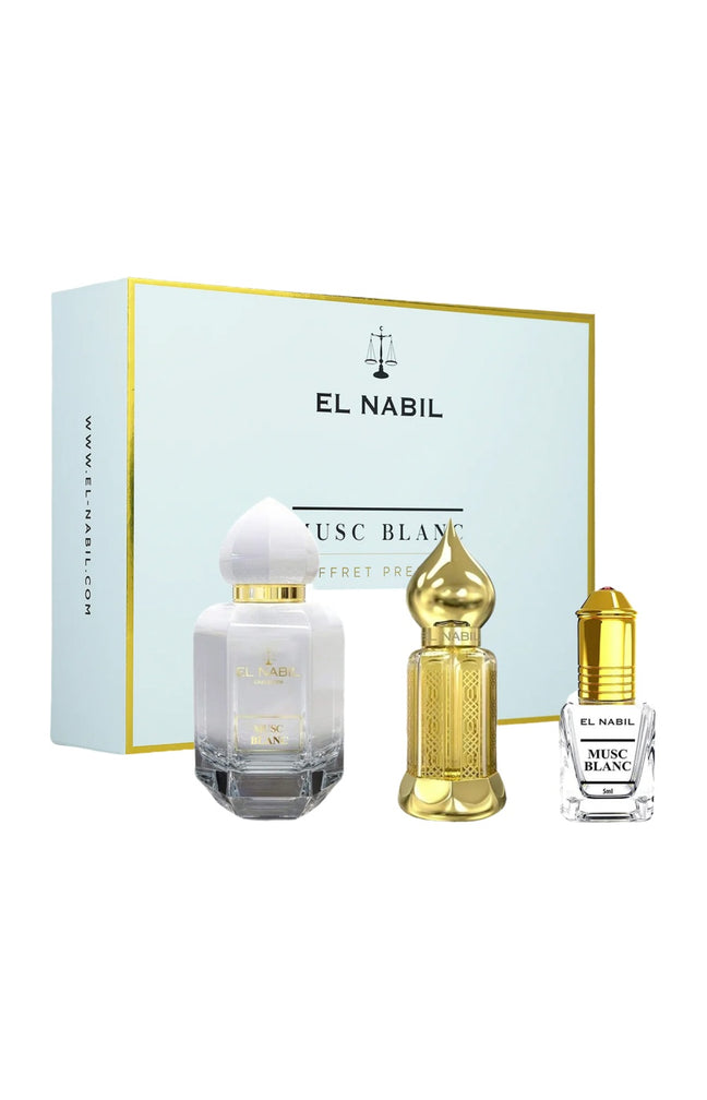 Coffret parfumé Musc Blanc Prestige - Floral - 3 produits