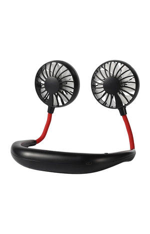 Mini ventilador dual diadema cuello con bateria recargable