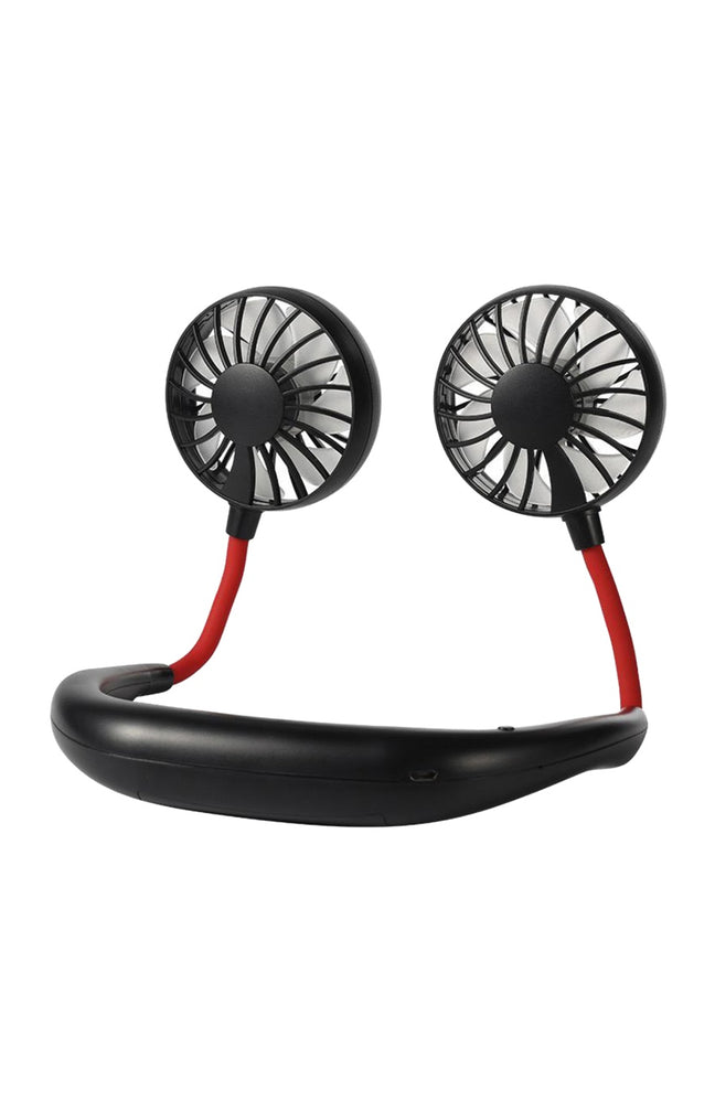 Mini ventilador dual diadema cuello con bateria recargable