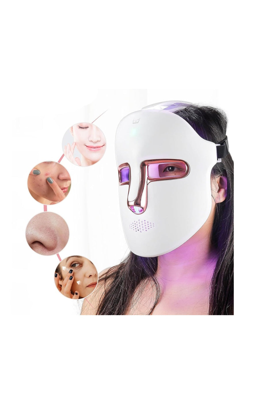 Masque LED photonique - 7 couleurs - Anti-âge - Visage