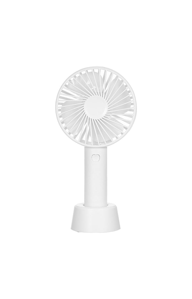 Mini ventilateur rechargeable avec support de table - Blanc