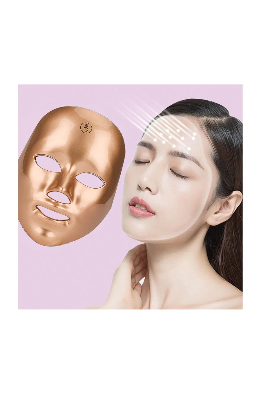 Masque chromothérapie LED tactile - 7 couleurs - Visage