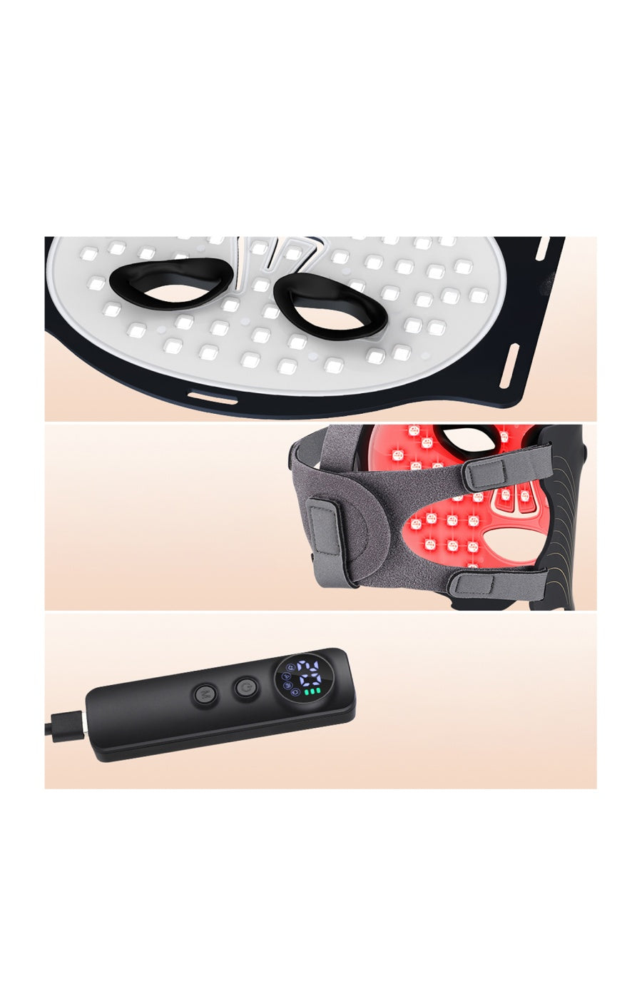Masque luminothérapie LED - 7 couleurs  - Visage