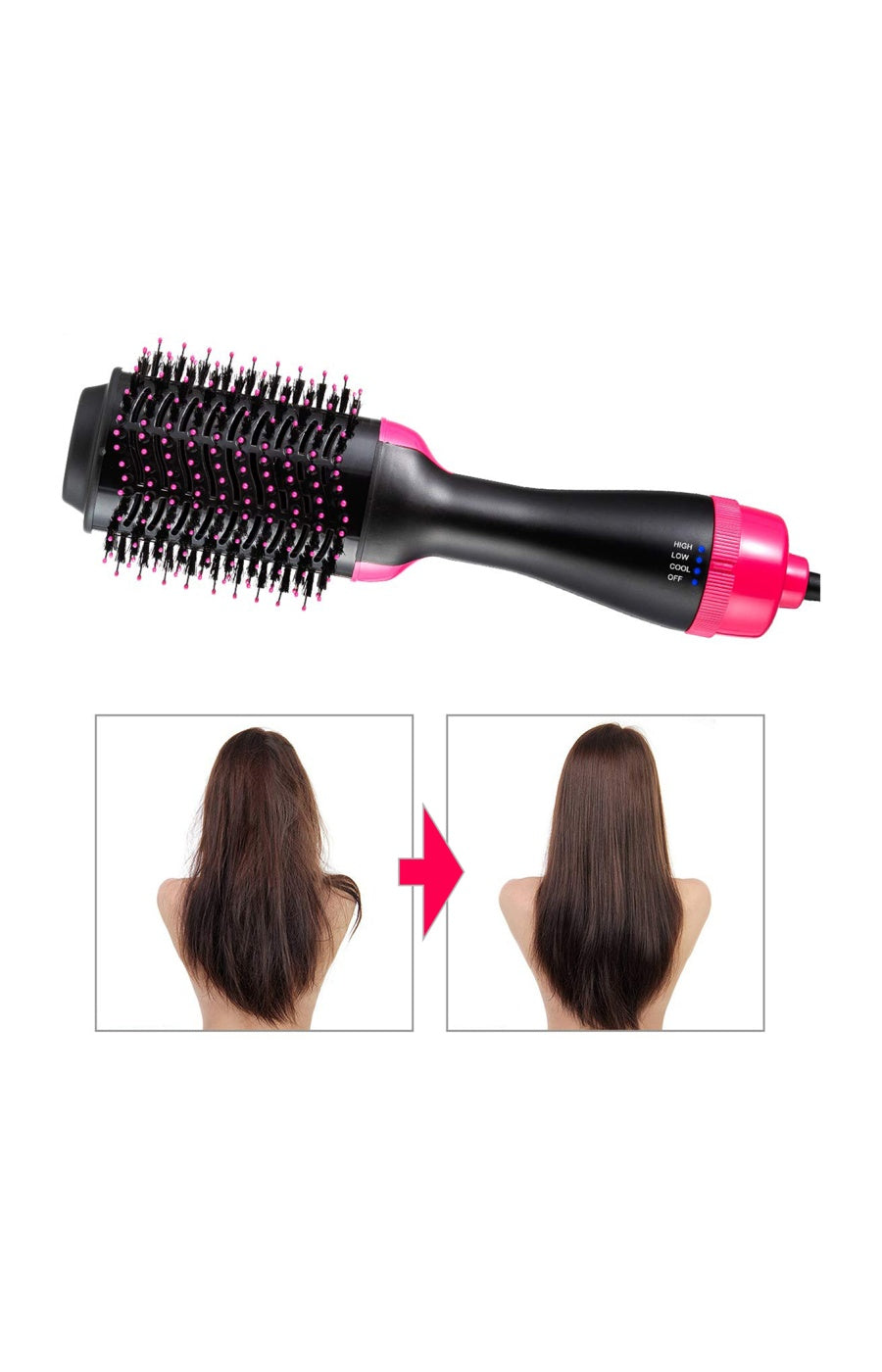 Brosse et sèche-cheveux 4 en 1 - 1000 W