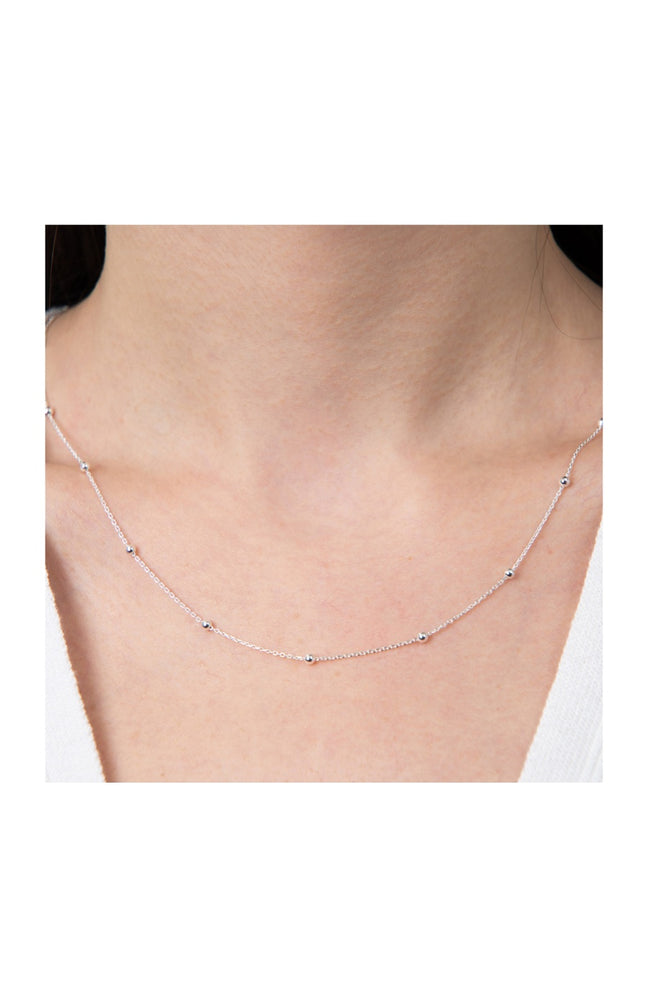 Collier chaîne perlée - Argent 925