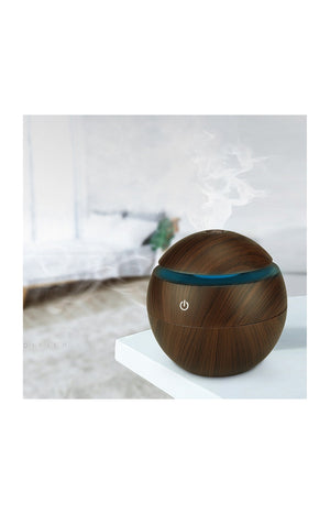 Humidificateur avec lumières LED - 130 ml - Marron foncé