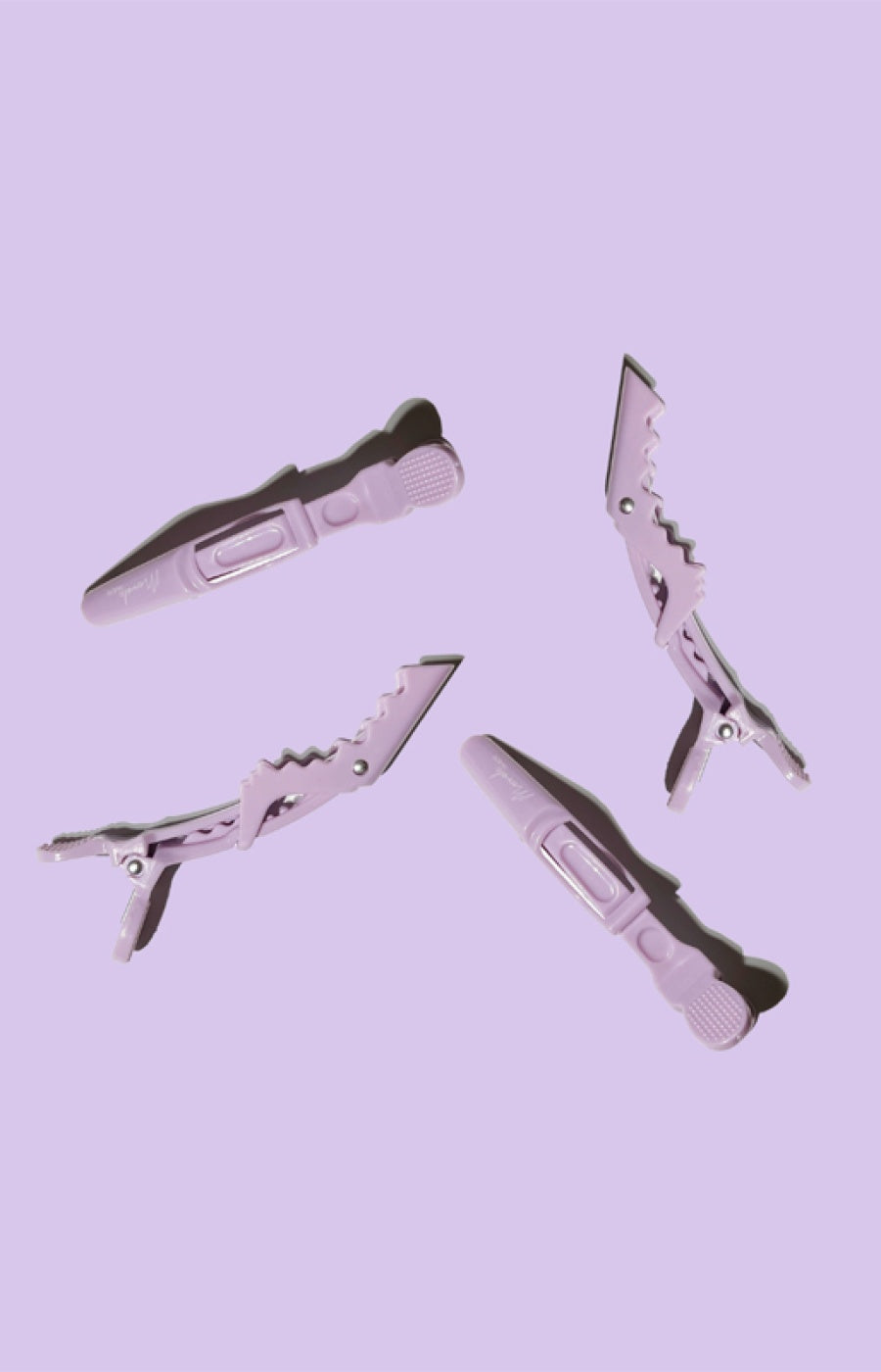 Lot de 4 pinces crocodile cheveux - Lilas