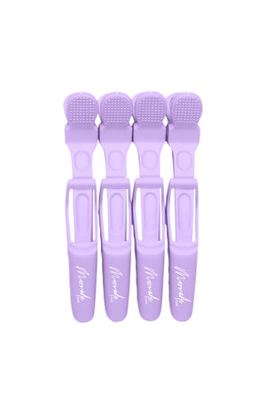 Lot de 4 pinces crocodile cheveux - Lilas