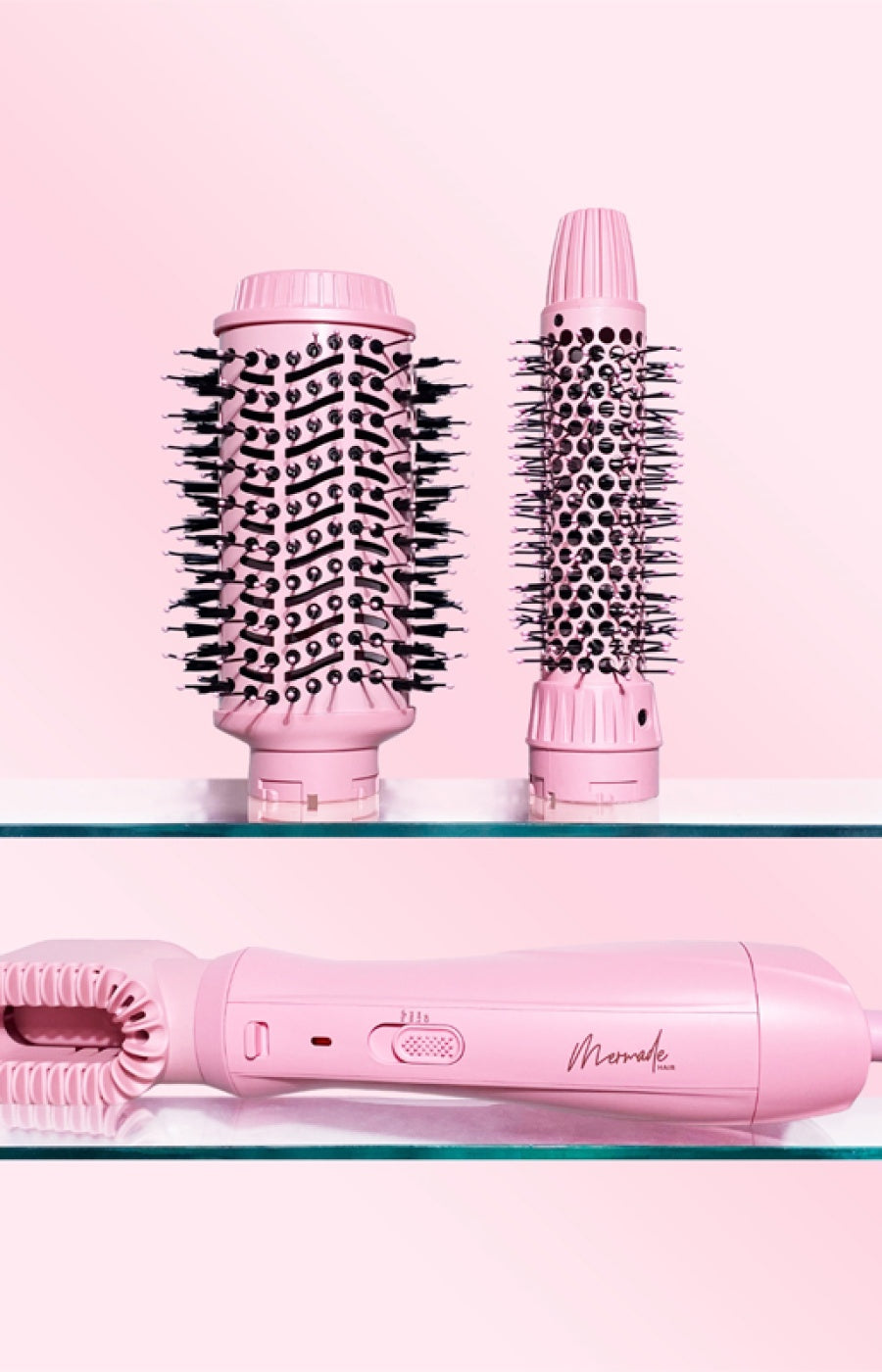 Brosse soufflante interchangeable 3 en 1 - Rose
