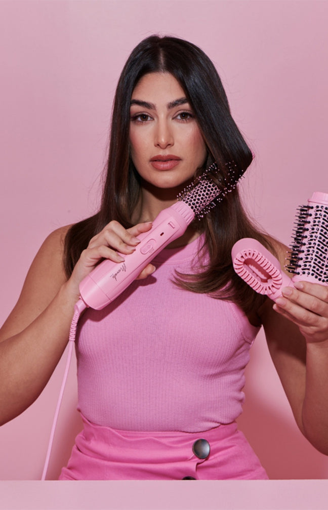 Brosse soufflante interchangeable 3 en 1 - Rose