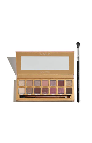 Palette de 14 ombres à paupières & pinceau - New Mod & E40