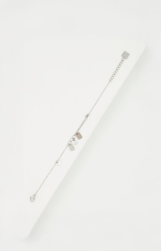 Bracelet - Acier inoxydable - Argenté & nacre