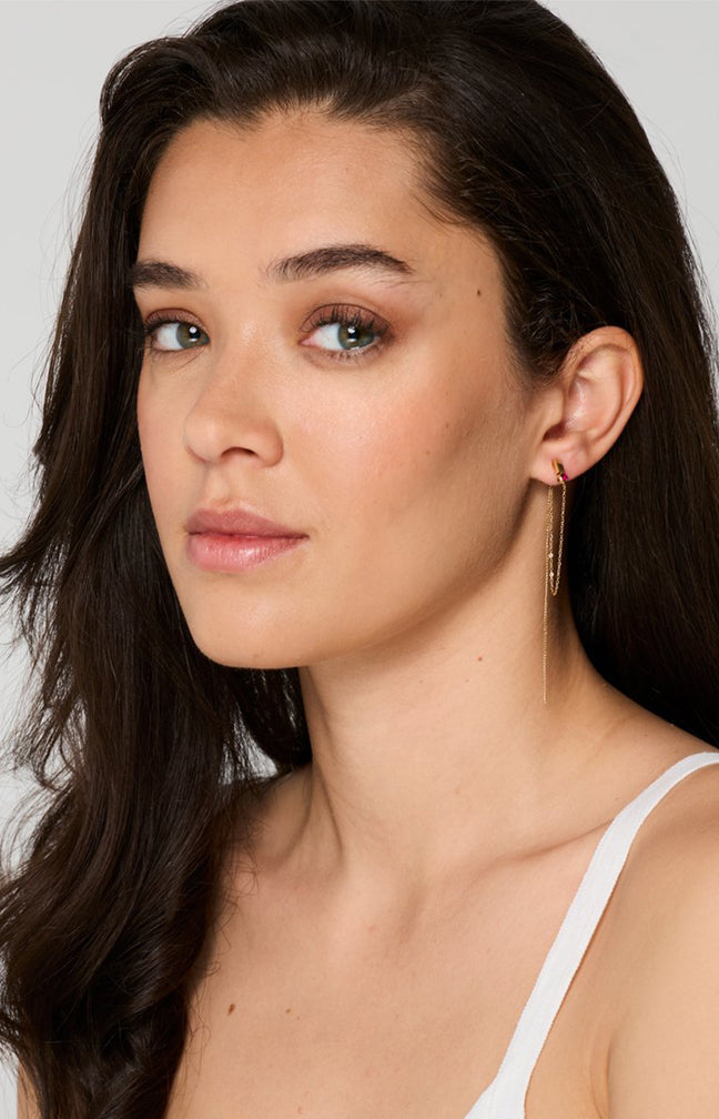 Boucles d’oreilles fines - Acier inoxydable - Doré
