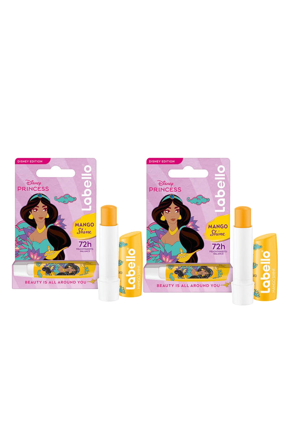 2 baumes à lèvres Labello - Édition limitée Disney Princesse 3.0 - Jasmine et Mango
