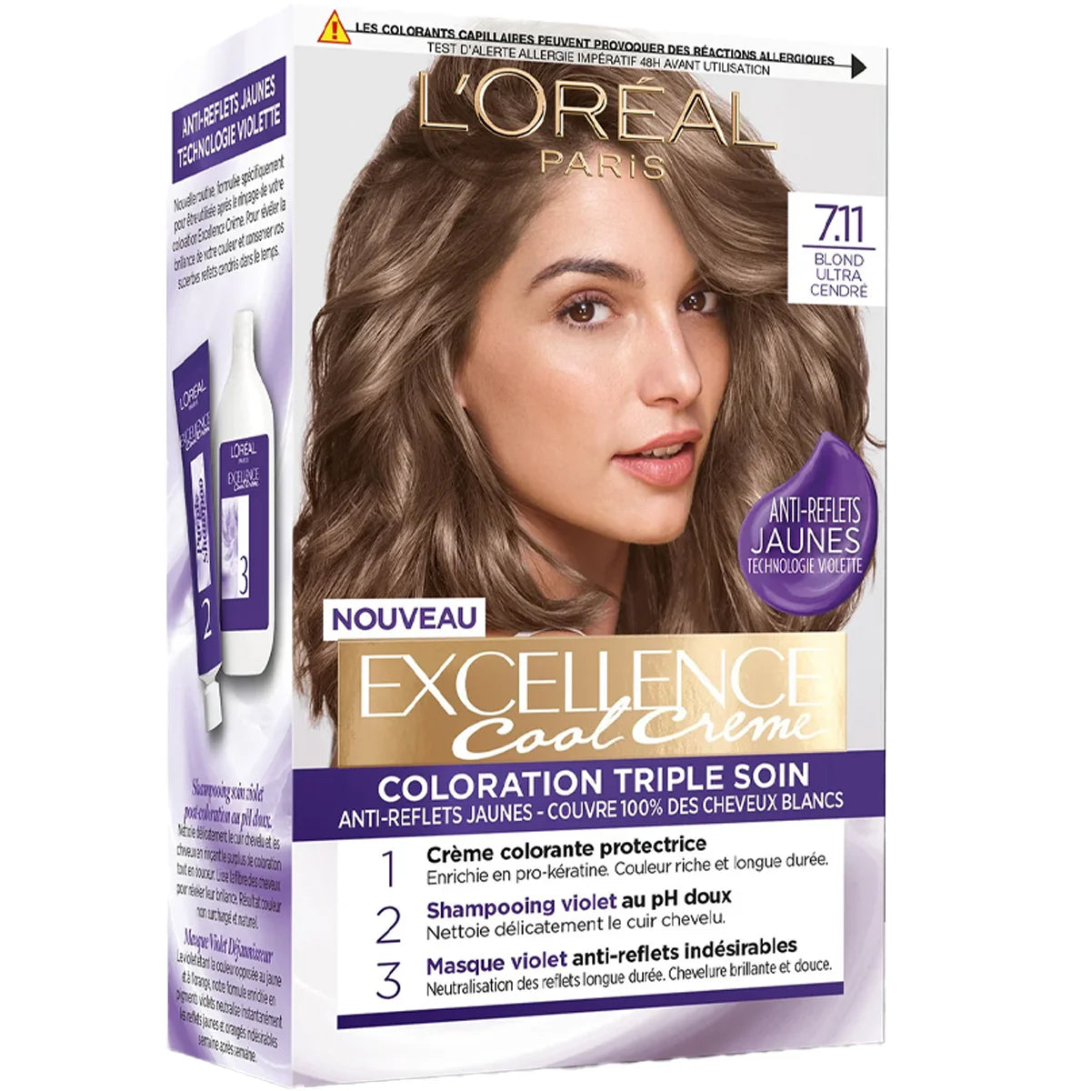 Colorations permanente - Excellence Cool Crème - 7/11 Blond ultra cendré