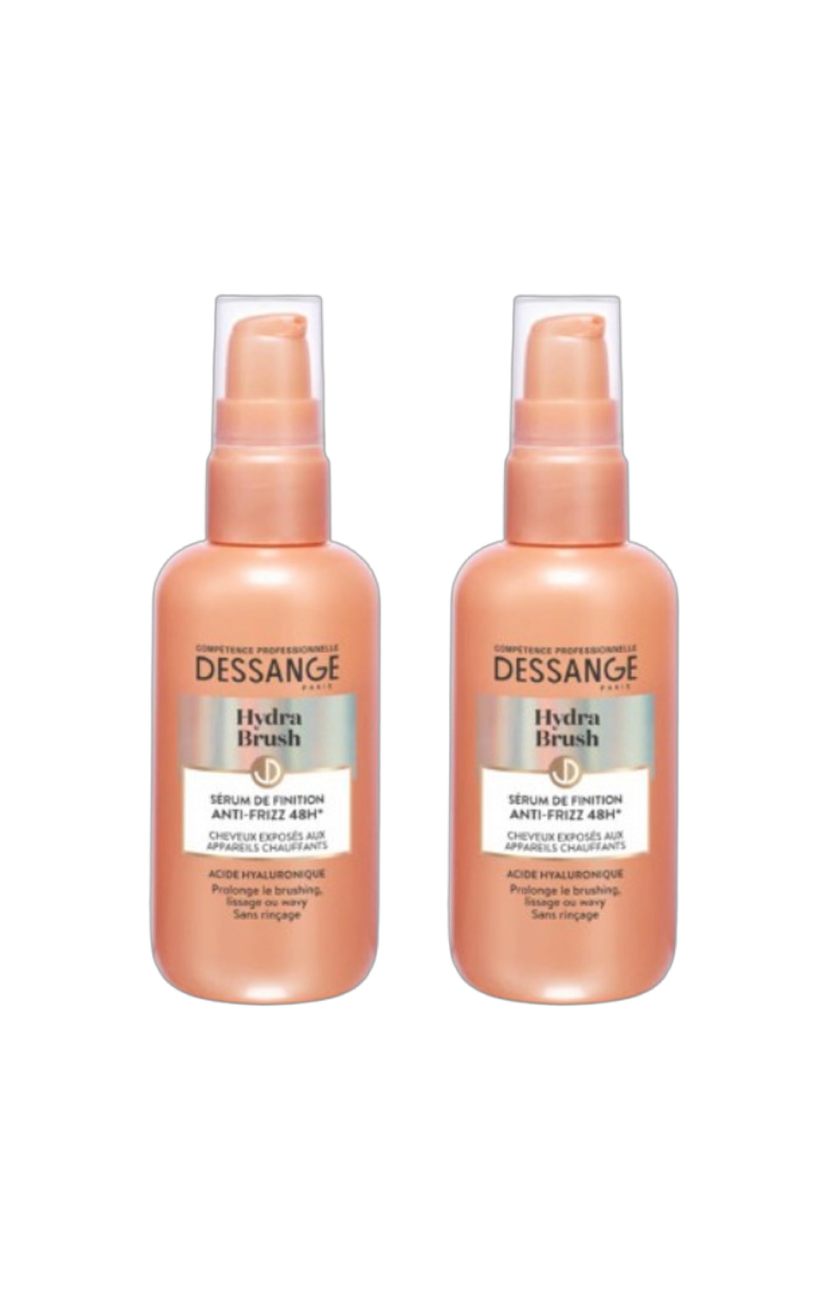2 sérums anti-frisottis - Hydra Brush - Cheveux exposés aux appareils chauffants - 100 ml