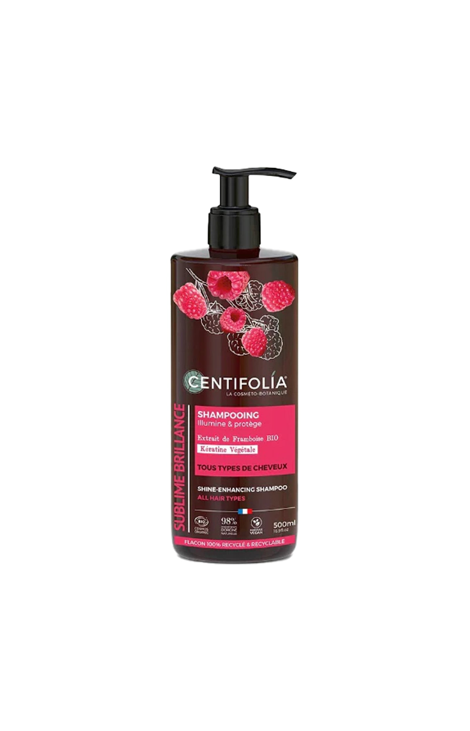 Shampoing brillance bio - Framboise - Cheveux - 500 ml