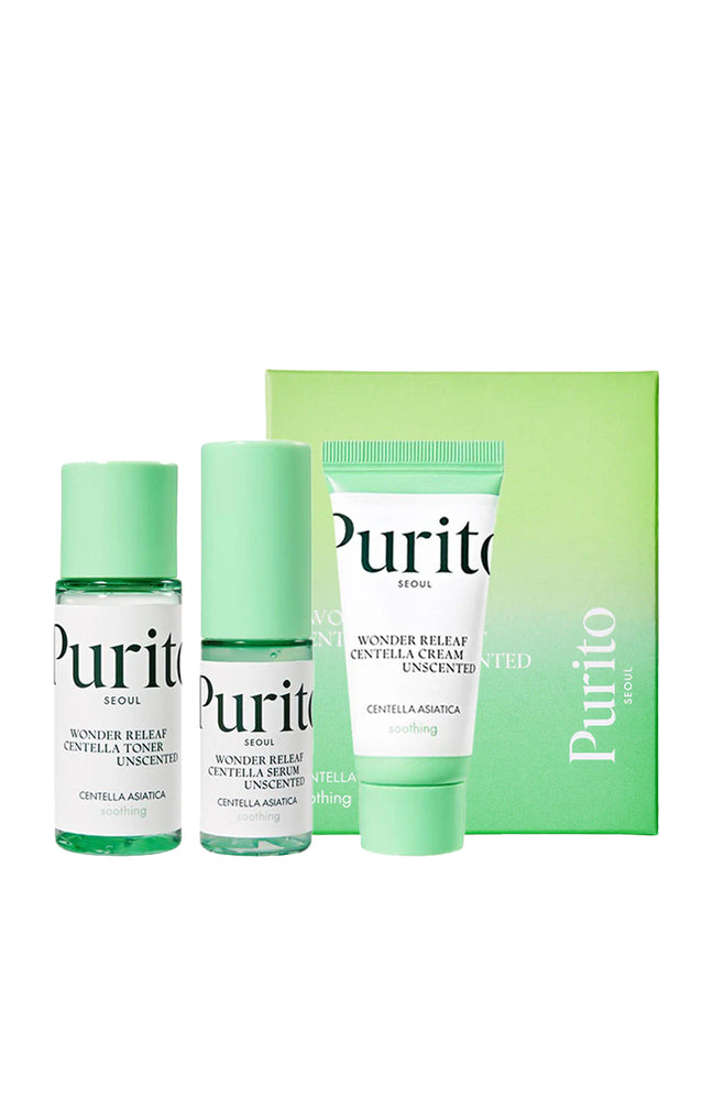 Purito - Coffret soin - Centella Unscented - Visage - 4 produits