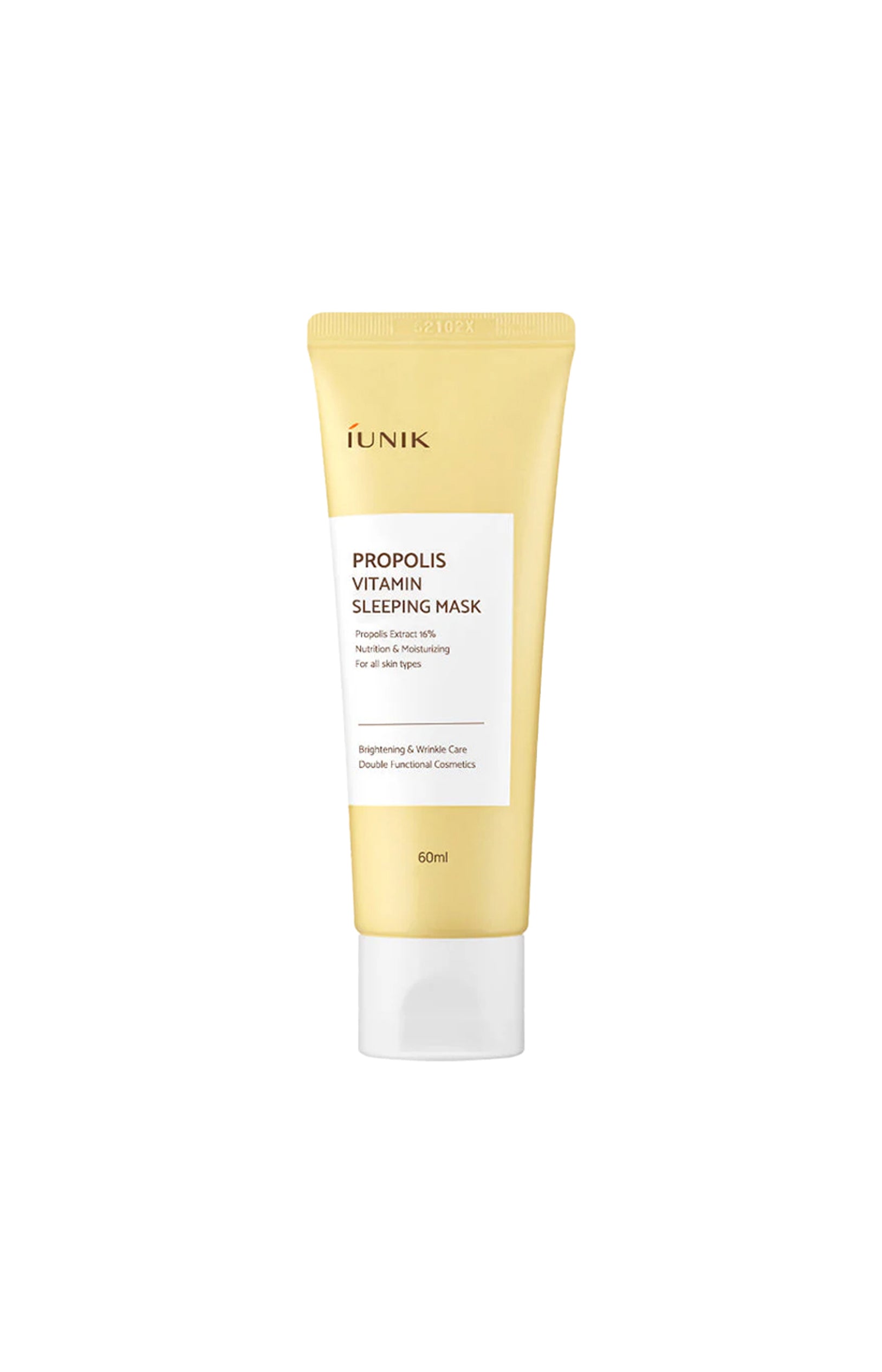 Iunik - Masque de nuit hydratant - Vitamines & propolis - Visage - 60 ml