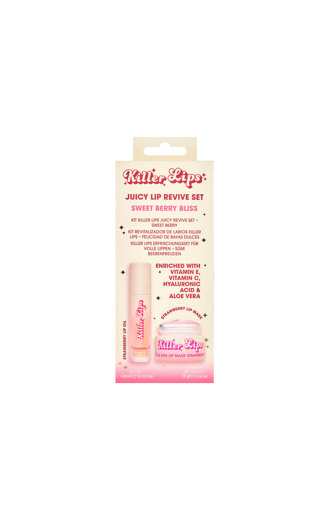 Masque & huile hydratante lèvres - Fruit rouges - Vitamines & acide hyaluronique