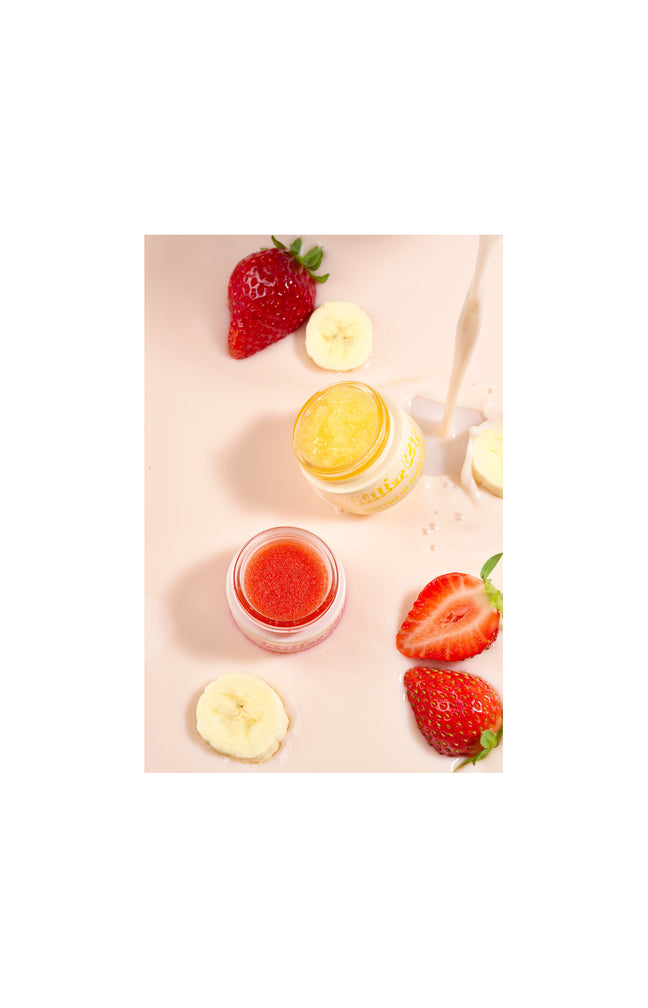 Gommages lèvres - Fraise & banane - 2 x 16 g