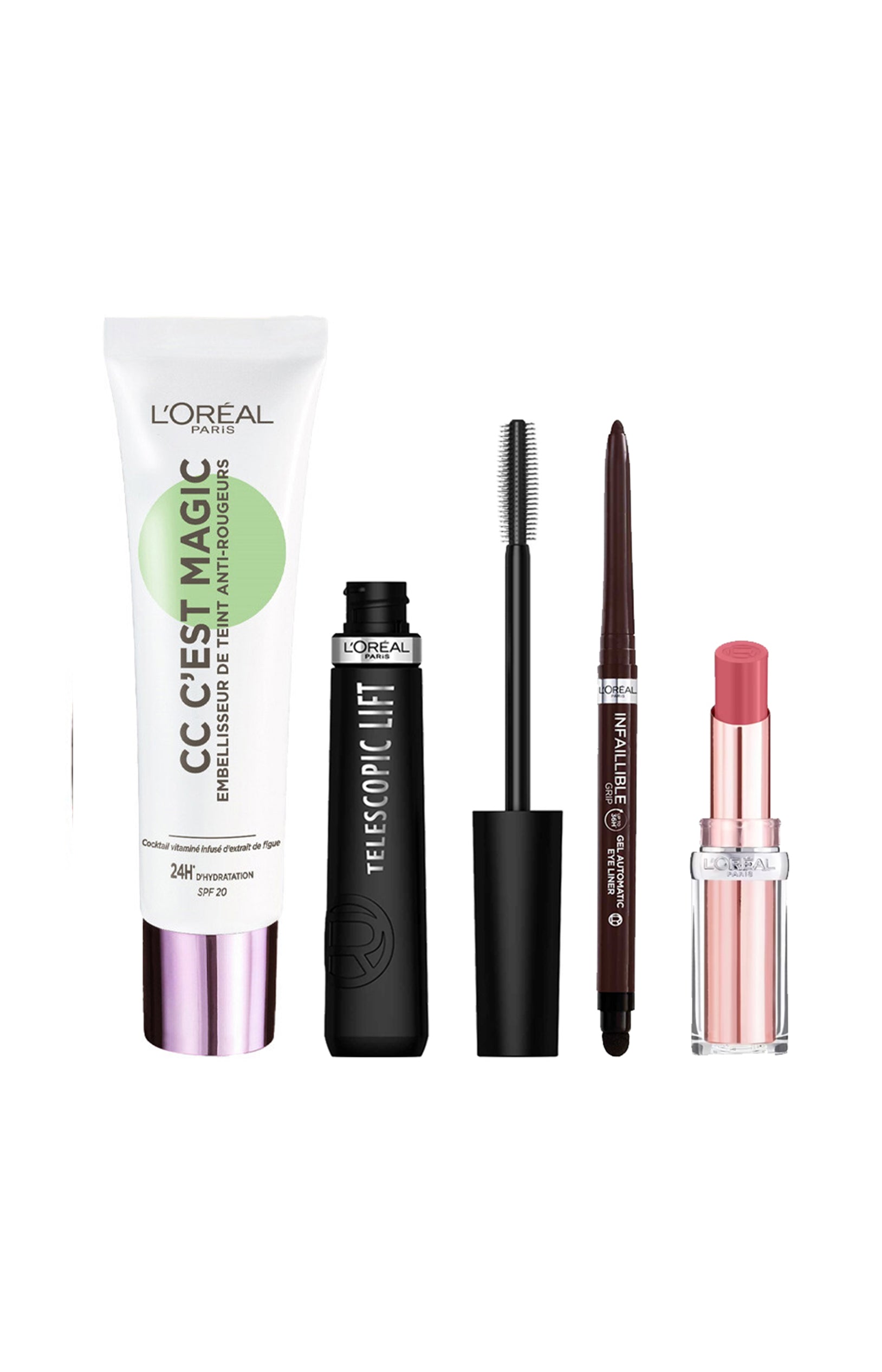 Routine maquillage naturel - Teint, yeux & lèvres - 4 produits