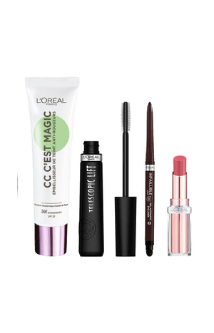 Routine maquillage naturel - Teint, yeux & lèvres - 4 produits