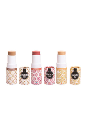 Blush, bronzer & highlighter stick