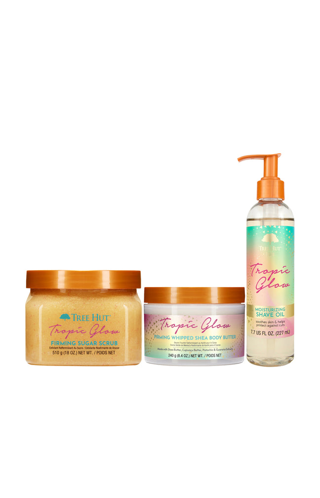 Gommage, beurre et huile de rasage - Tropic Glow - 3 produits