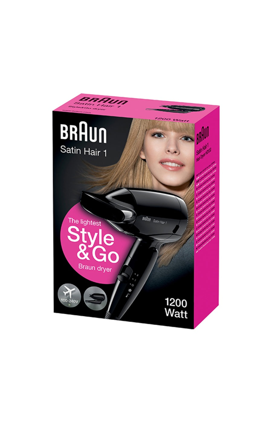 Sèche-cheveux - 1200 W - Noir
