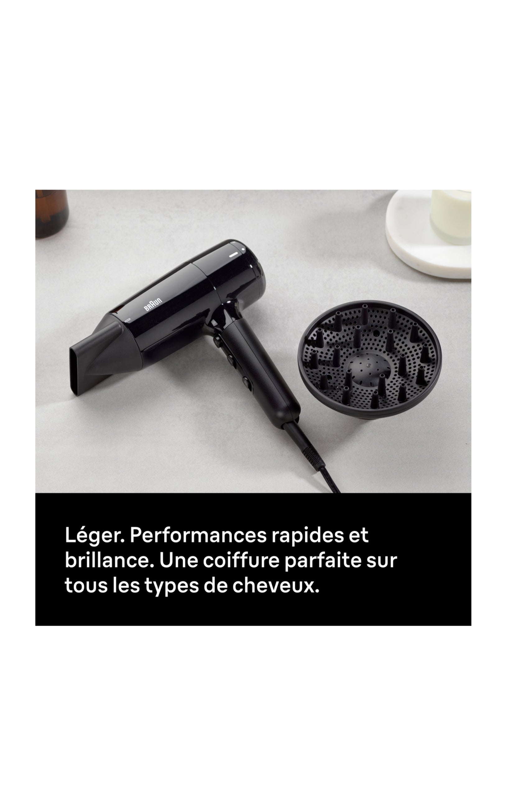Sèche-cheveux - 2200 W - Noir
