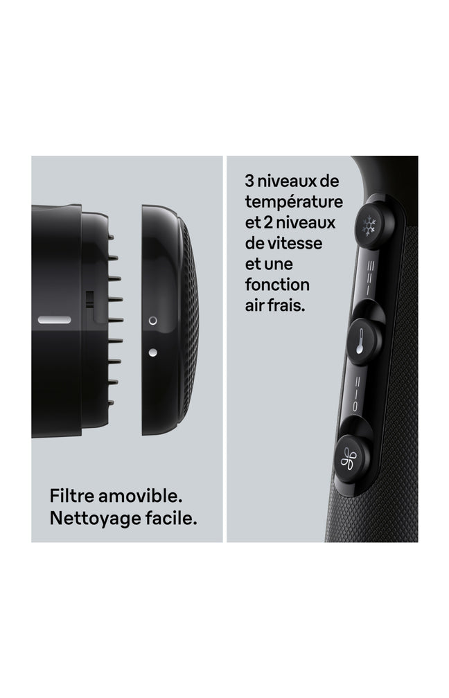 Sèche-cheveux - 2200 W - Noir