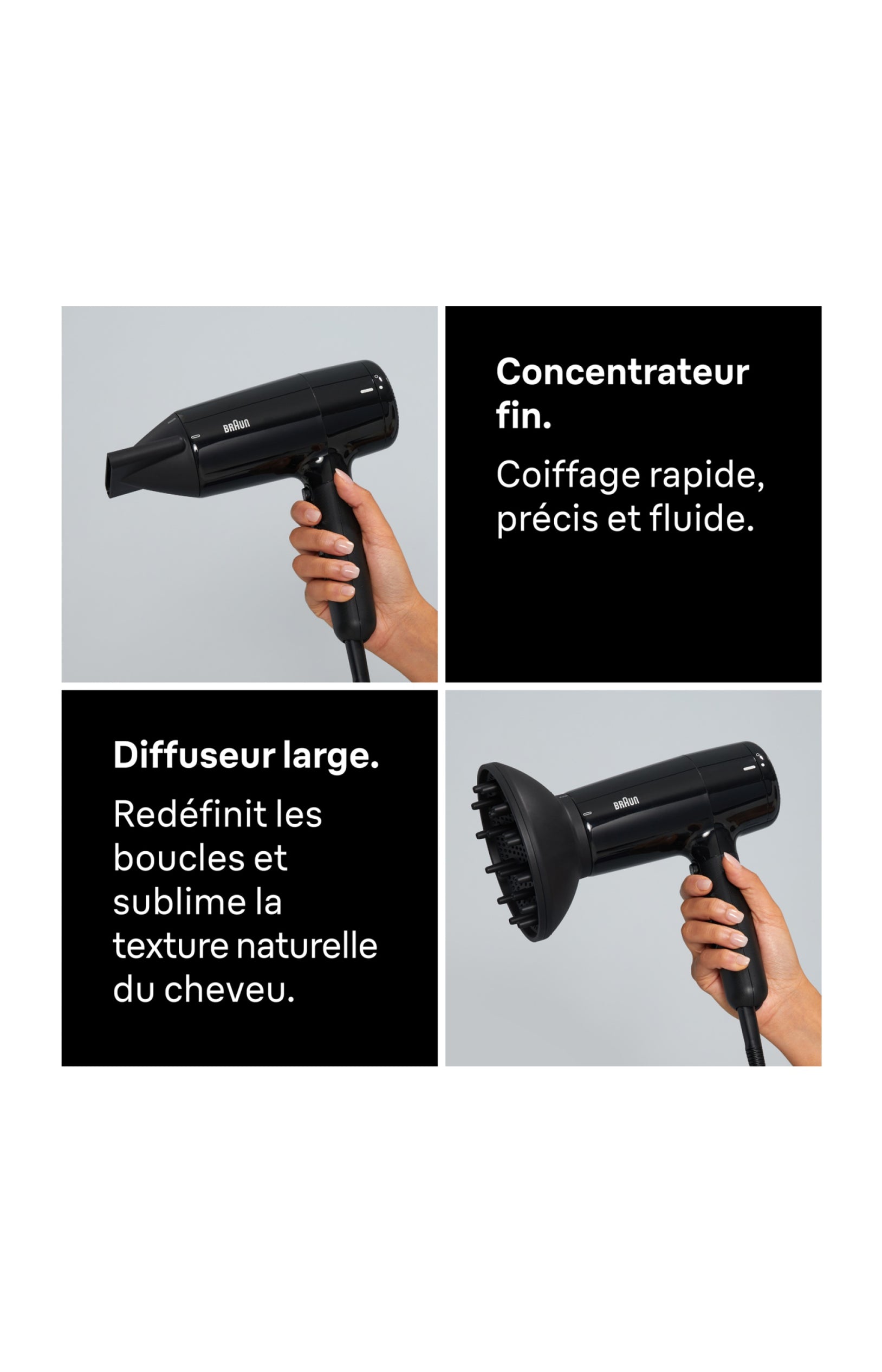 Sèche-cheveux - 2200 W - Noir