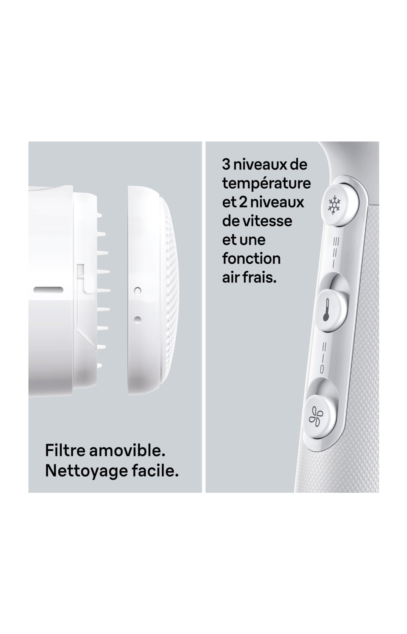 Sèche-cheveux - 2100 W - Blanc