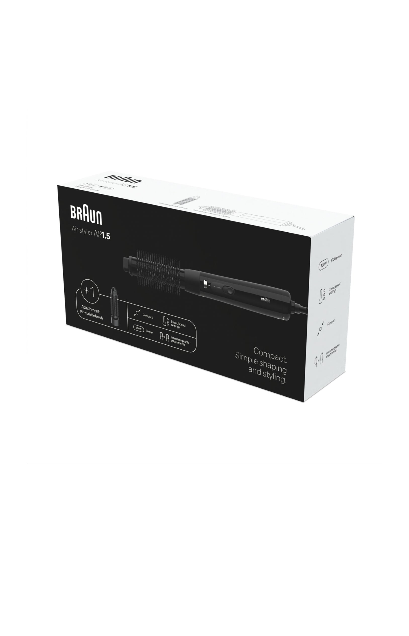 Brosse soufflante - 300 W - Noir