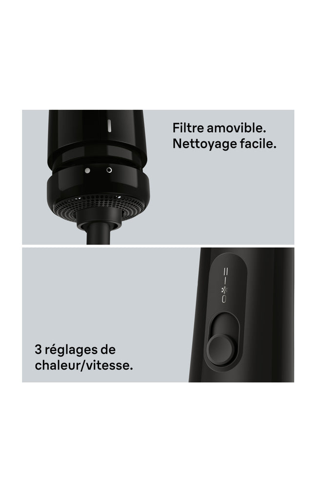 Brosse soufflante - 300 W - Noir