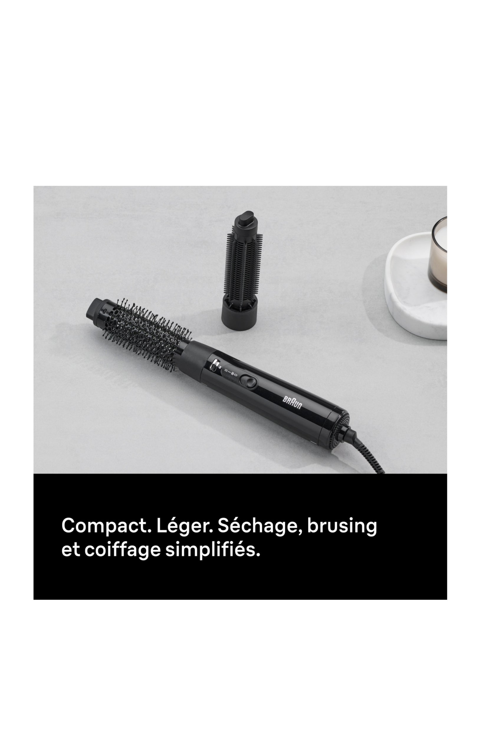 Brosse soufflante - 300 W - Noir