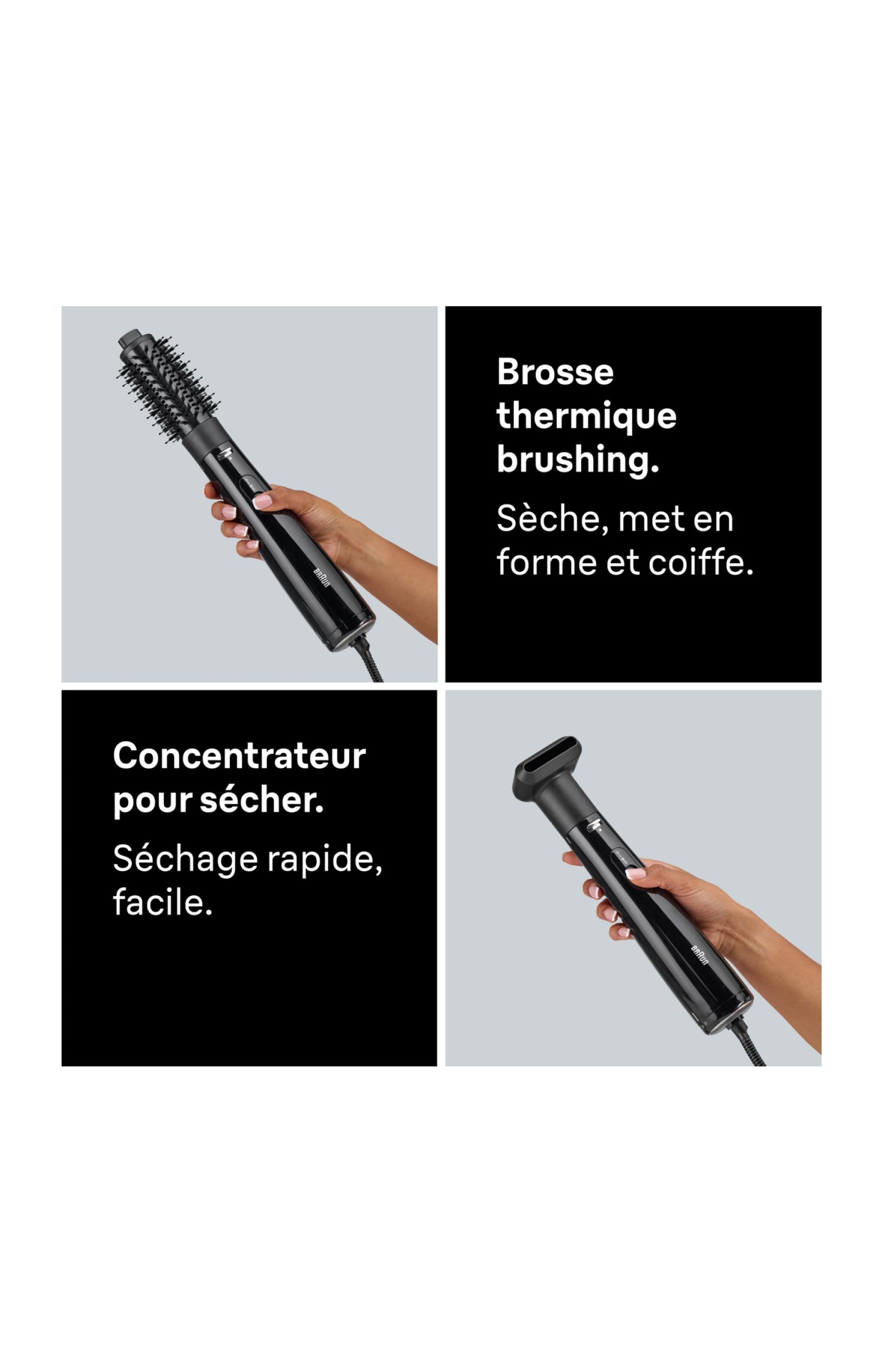 Brosse soufflante - 700 W - Noir