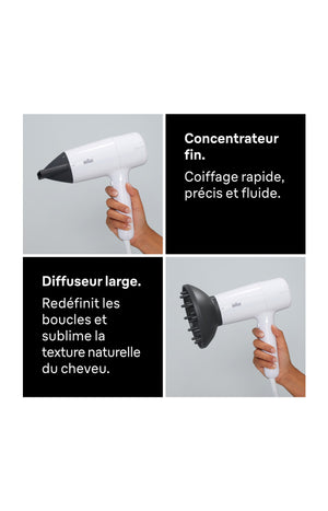 Sèche-cheveux - 2200 W - Blanc
