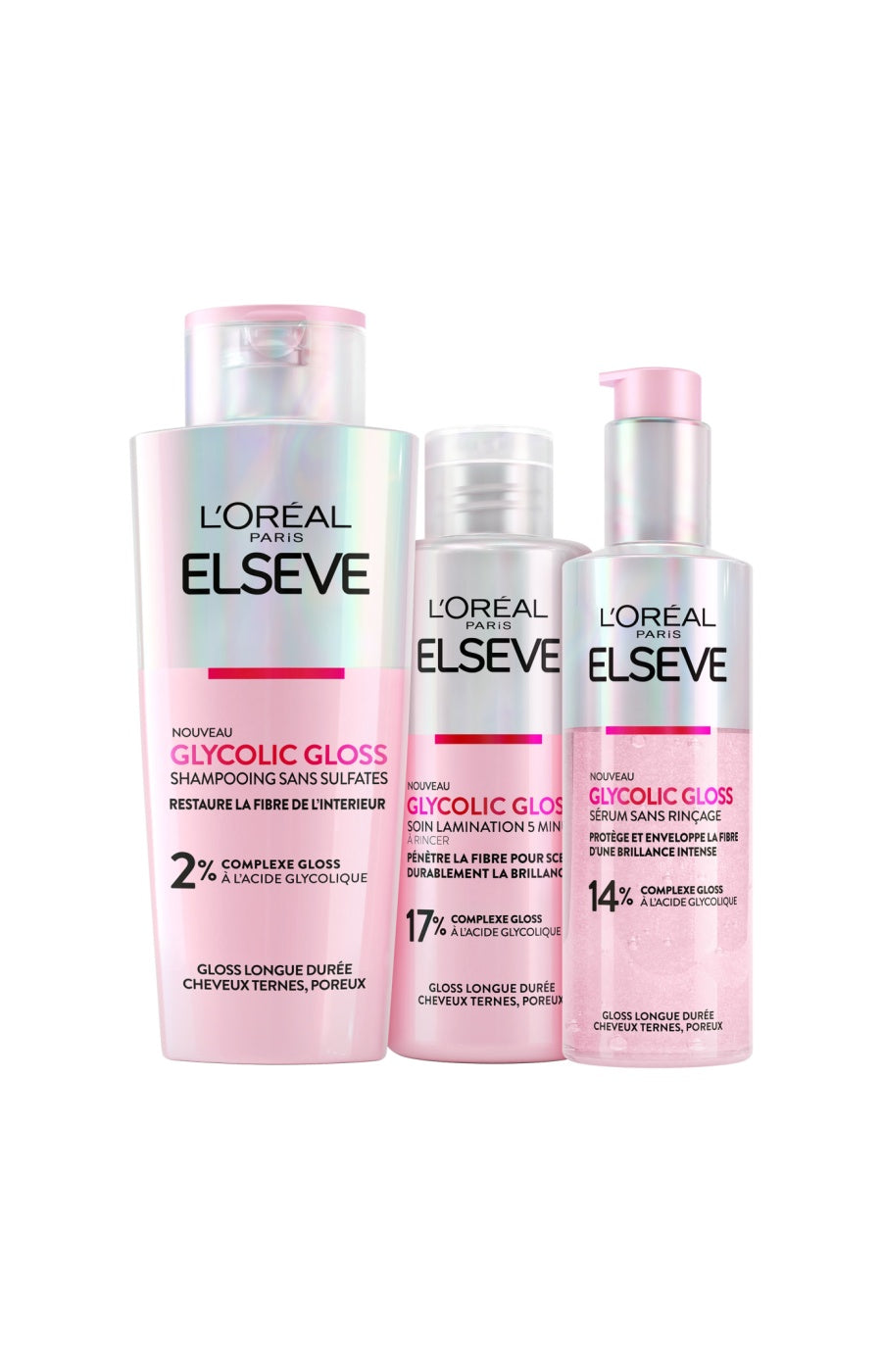 Elsève Routine Glossy Glossy avec Leave-in – Le duo pour une brillance miroir longue durée