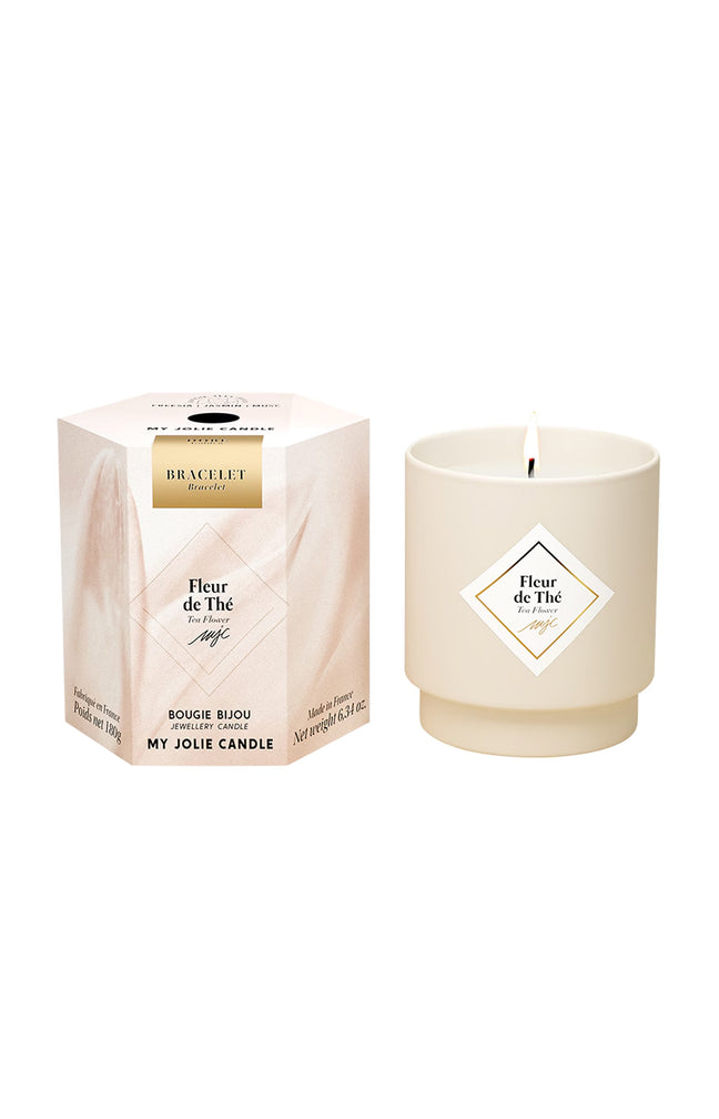 Bougie parfumée - Fleur de Thé - Bracelet Or acier inoxydable - 180 g