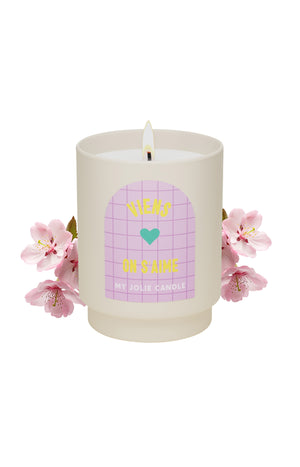 Bougie parfumée - Fleur de thé - Message "Viens on s'aime" - 180 g