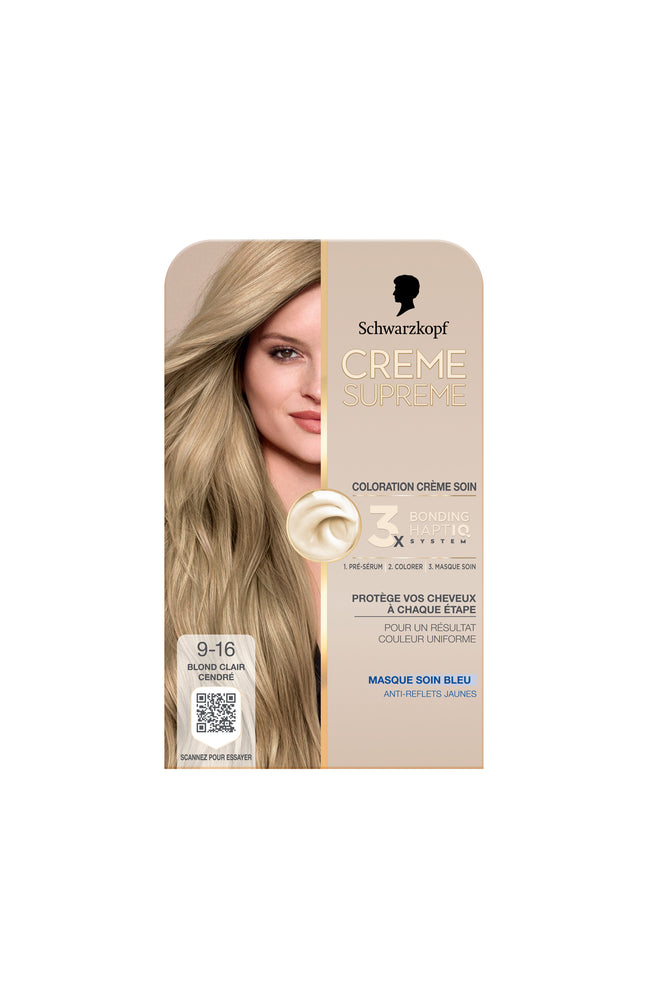 Coloration - Crème supreme - 9-16 Blond clair cendré