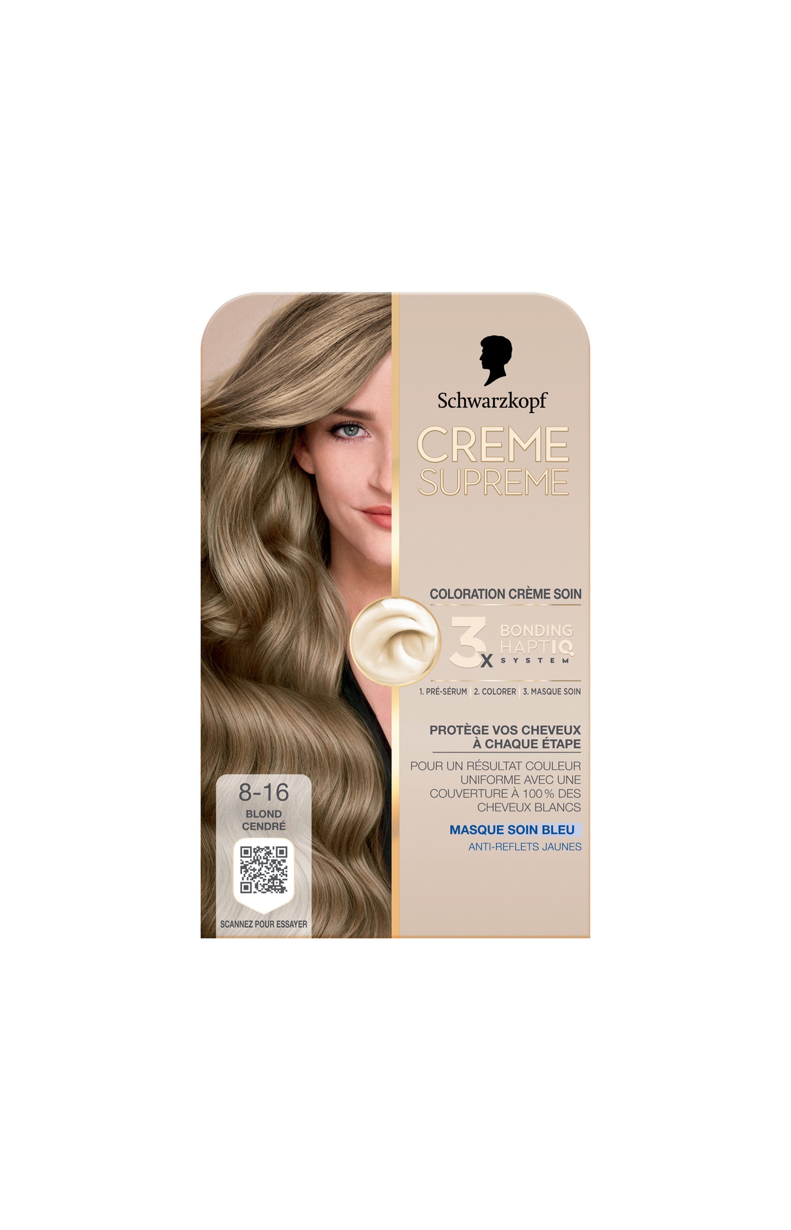 Coloration - Crème supreme - 8-16 Blond cendré
