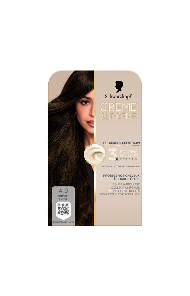 Coloration - Crème supreme - 4-0 Chatain foncé