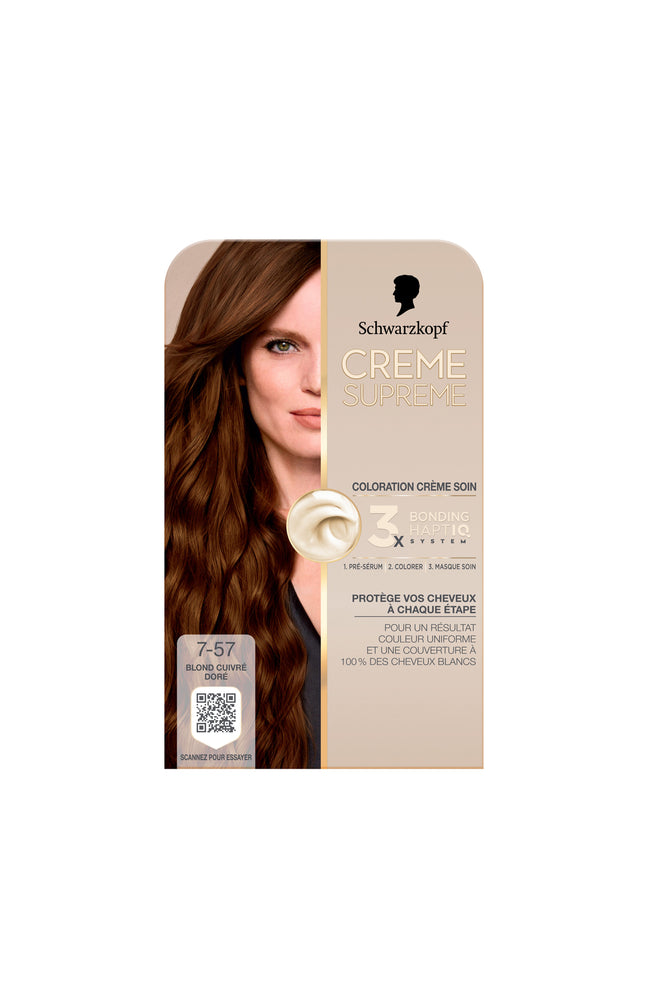Coloration - Crème supreme - 7-57 Blond cuivré doré