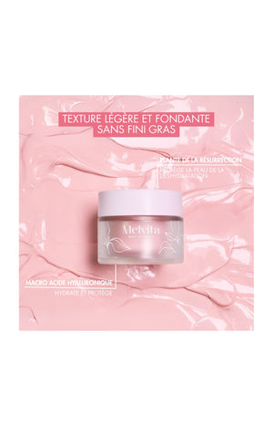 Crème hydratante & repulpante - Acide hyaluronique - Source de roses - 50 ml