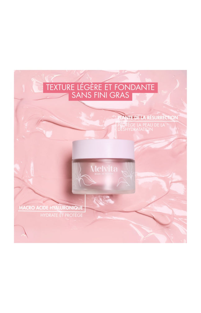 Crème hydratante & repulpante - Acide hyaluronique - Source de roses - 50 ml