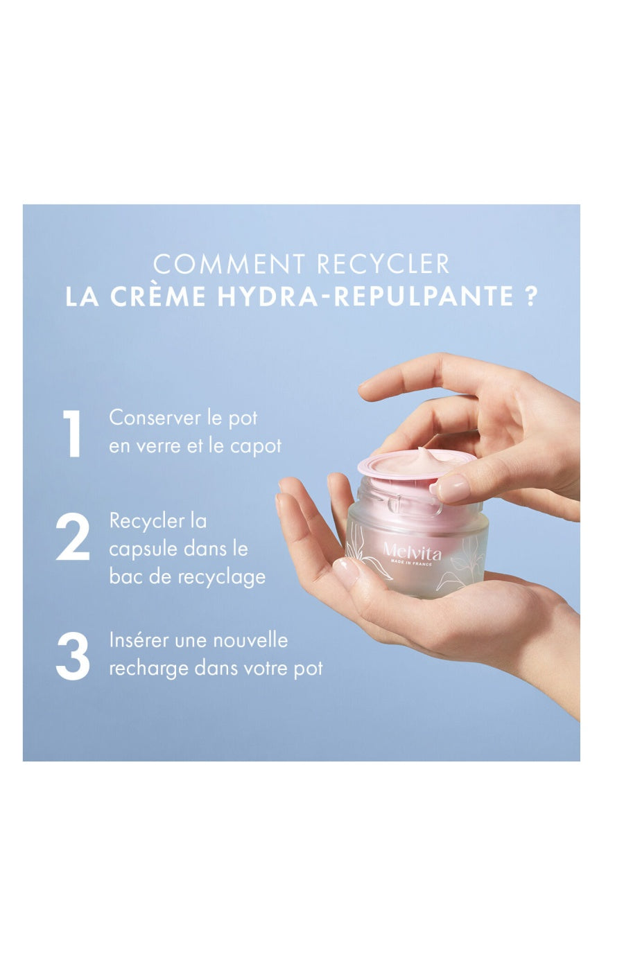 Crème hydratante & repulpante - Acide hyaluronique - Source de roses - 50 ml